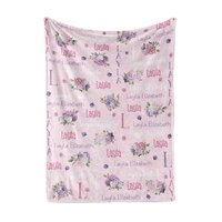 Hydrangea Rose Floral Baby Blanket