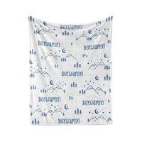 Personalized Boho Mountain Adventure Blanket