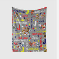 Personalized Paw Patrol Blanket