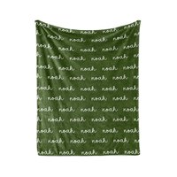Shades of Green Personalized Name Blanket