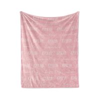 Blissful Pink Personalized Name Blanket