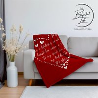 Custom Heart Quote Blanket