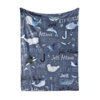Personalized Sea life Baby Blanket