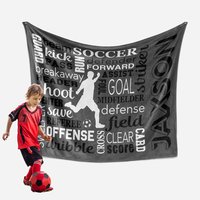 Personalized Boys Soccer Blanket