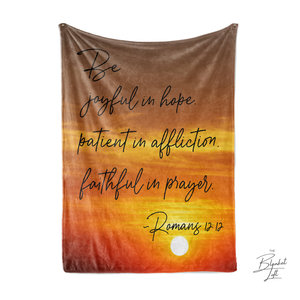 Custom Scripture Sunset Blanket