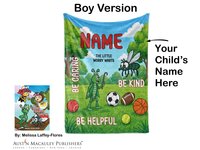 The Little Worry Warts Personalized Blanket - Boy Version