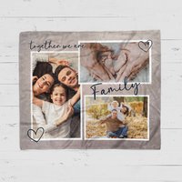 together we are family photo blanket