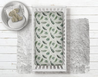 Tropical Leaves Fitted Crib Sheet