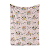 Wildflower Baby Name Blanket