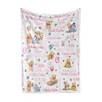 Personalized Winnie the Pooh Baby Blanket 