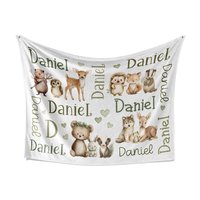 Personalized Forest Animals Blanket