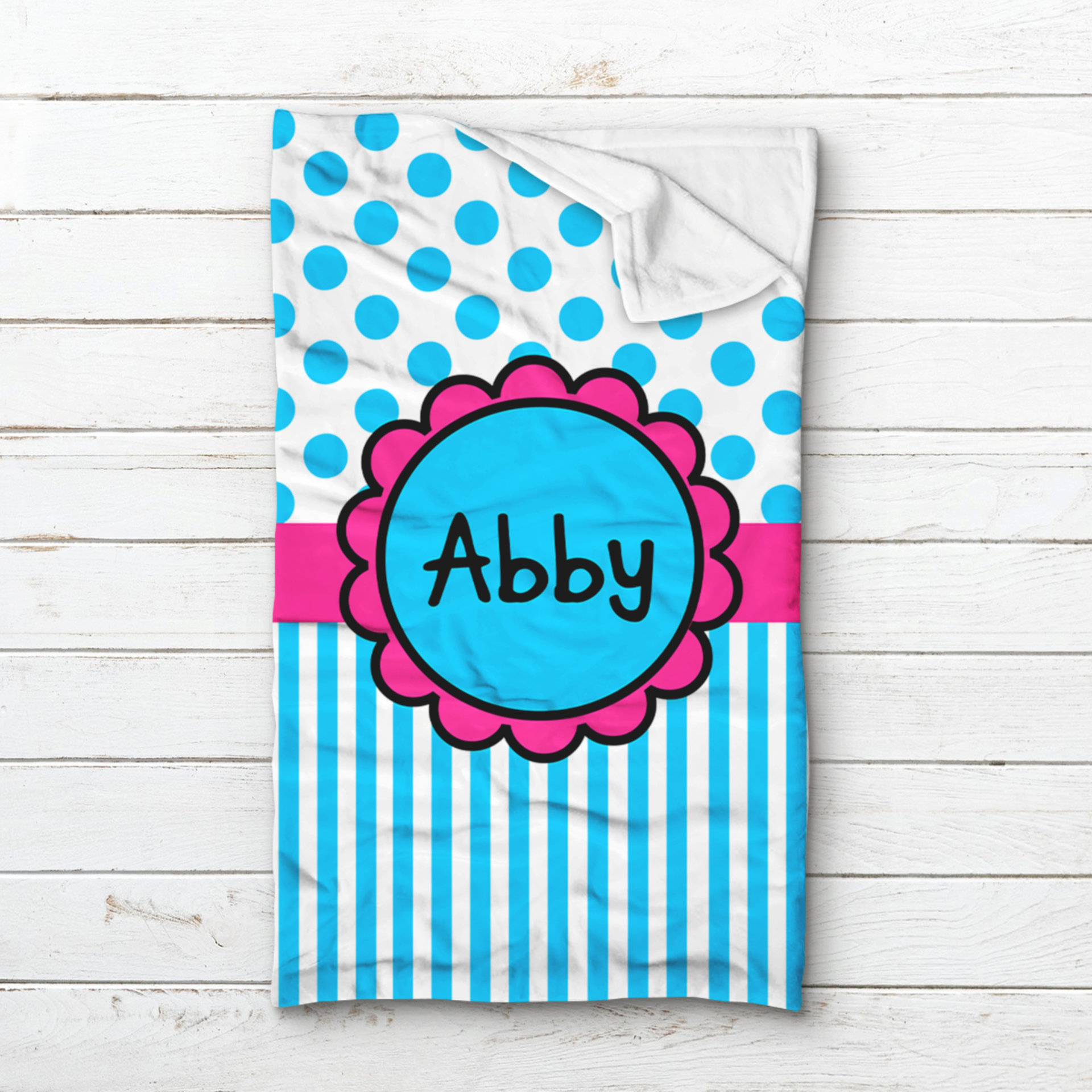 Cute Flower Personalized Minky Sleeping Bag