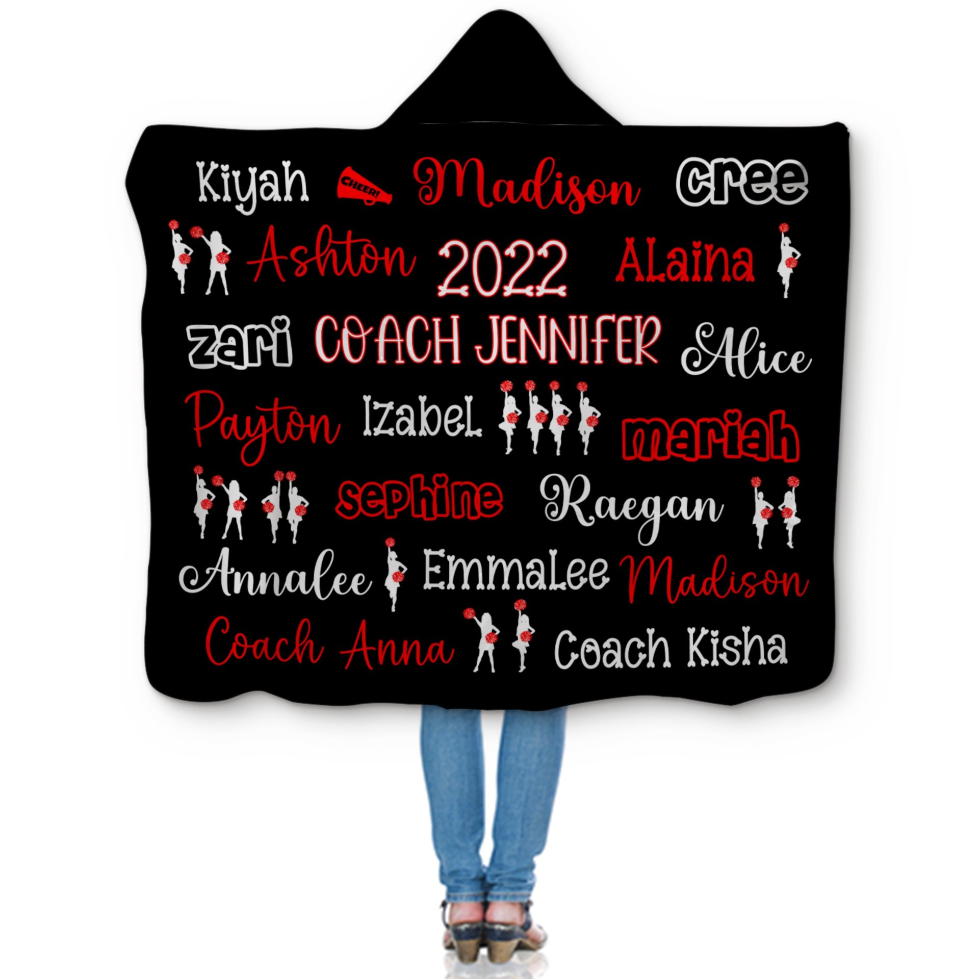 Hooded Cheer Coach Sherpa Blanket