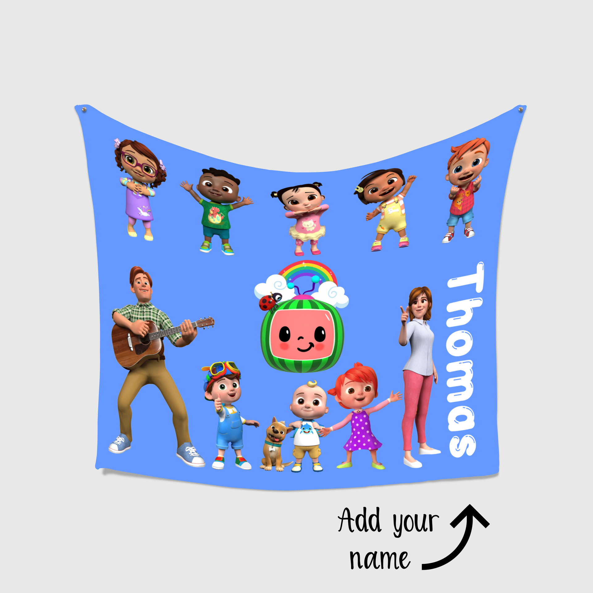 Cocomelon Blanket Personalized with Name