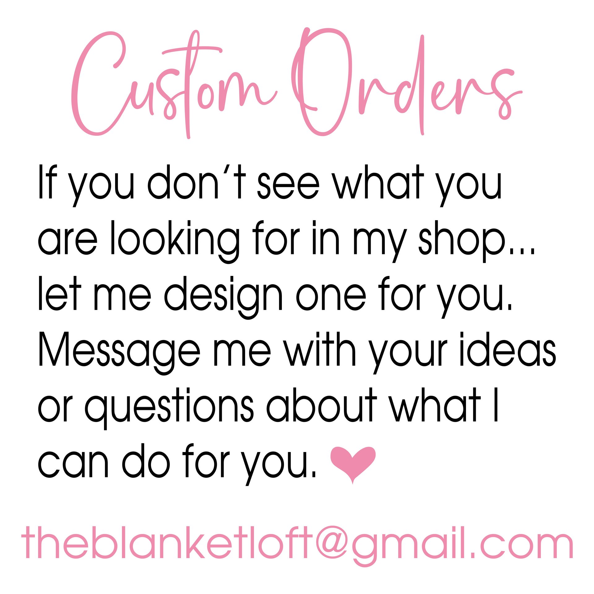 Custom Heart Quote Blanket