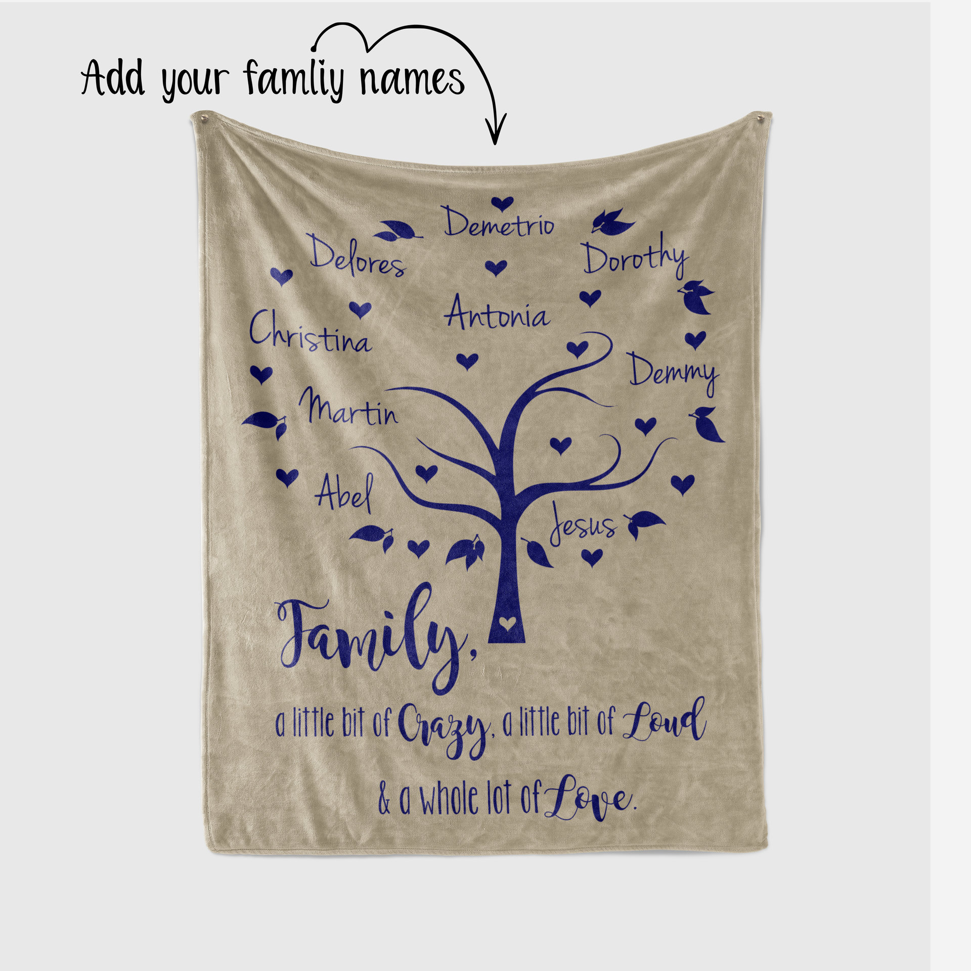 Personalized Family Tree Blanket