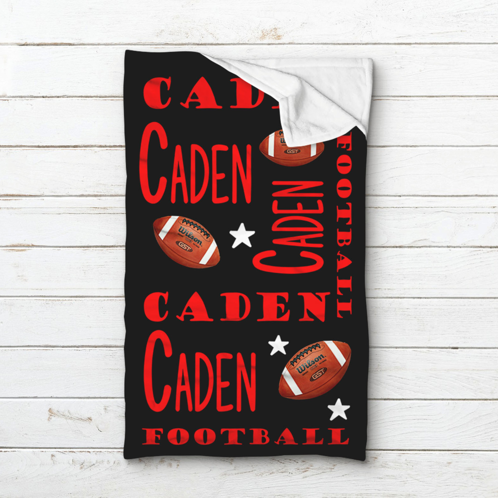 Personalized Football Minky Sleeping Bag