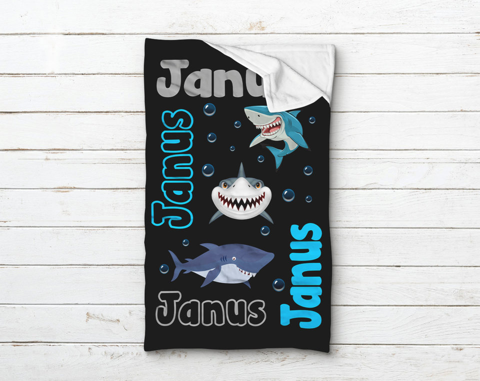 Personalized Shark Sleeping Bag With Name