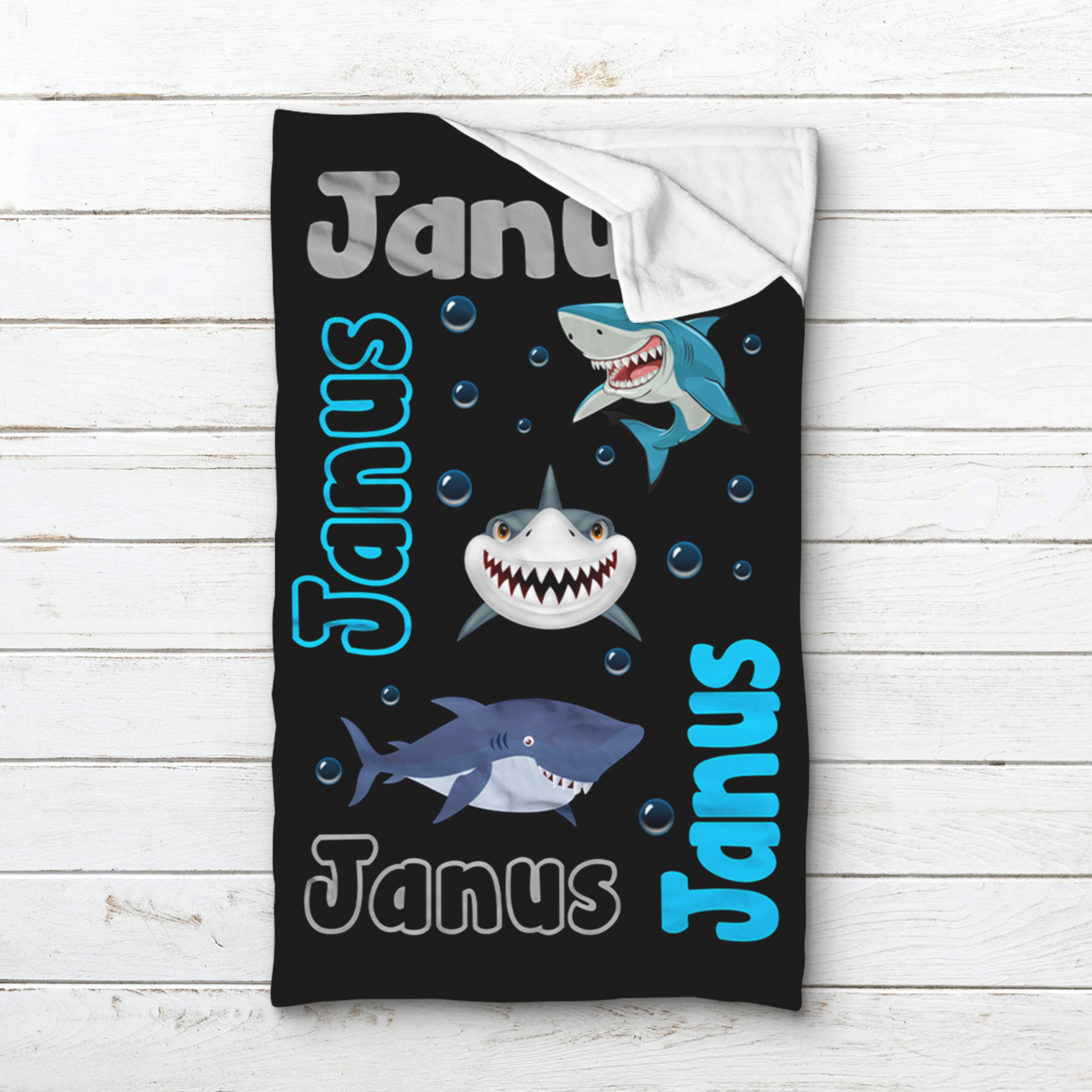 Personalized Shark Sleeping Bag With Name