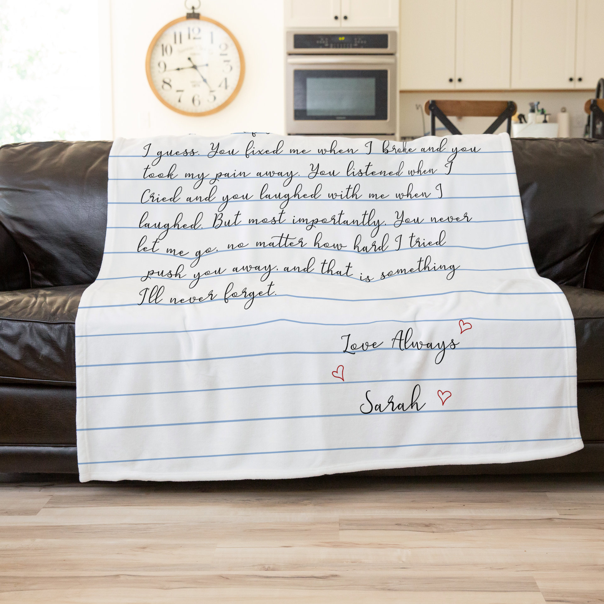 Custom Love Letter Blanket