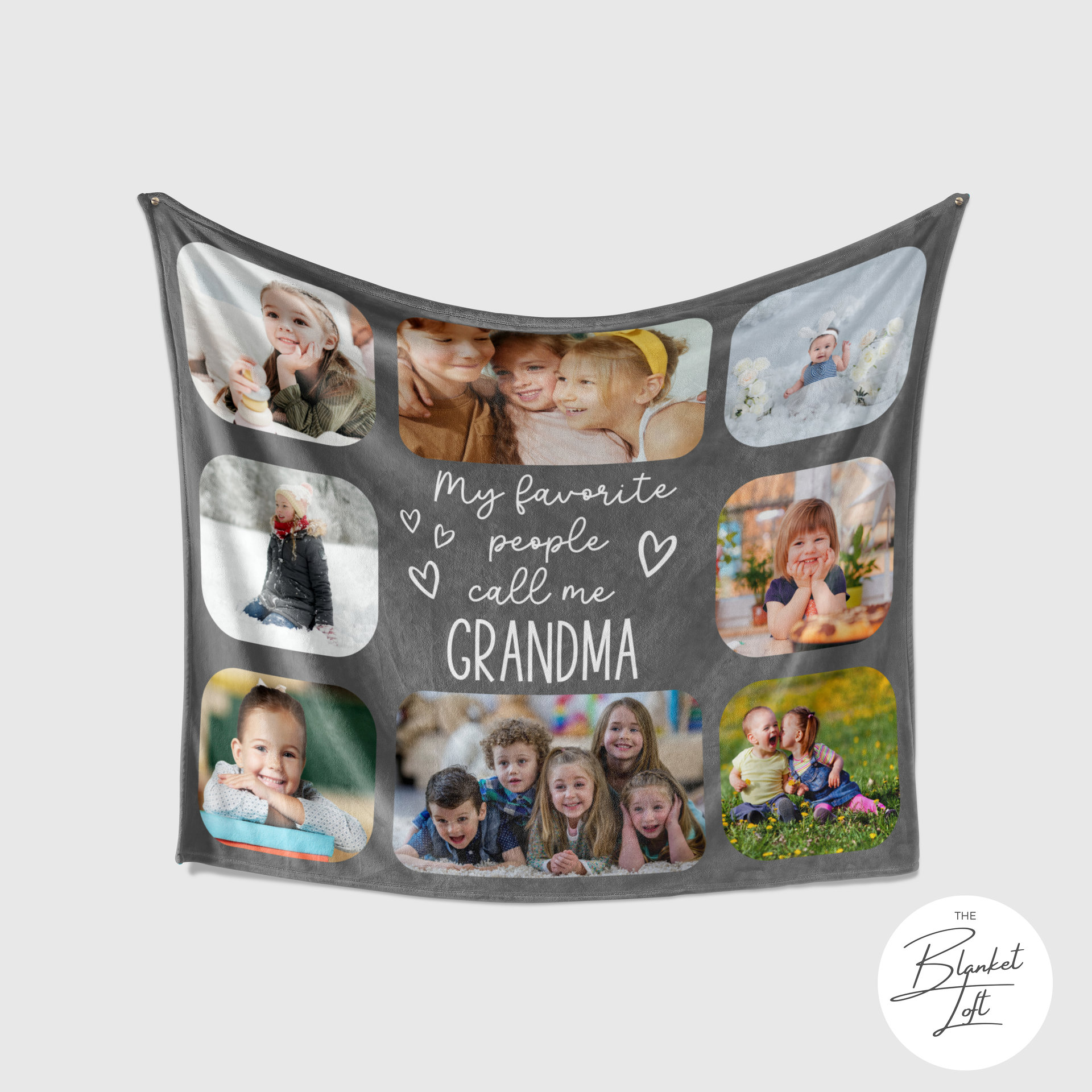 My Favorite People Call Me Grandma Personalized Photo Blanket