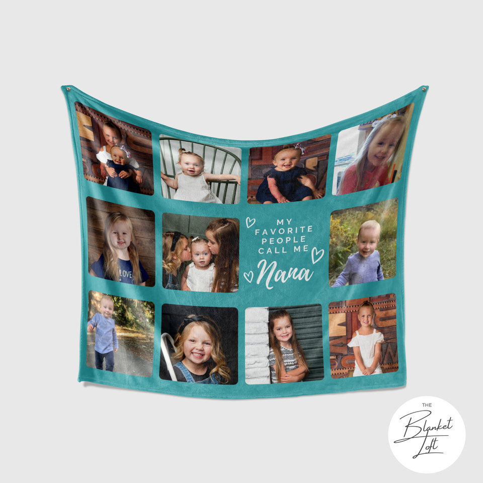 My Favorite People Call Me Nana Personalized Photo Blanket