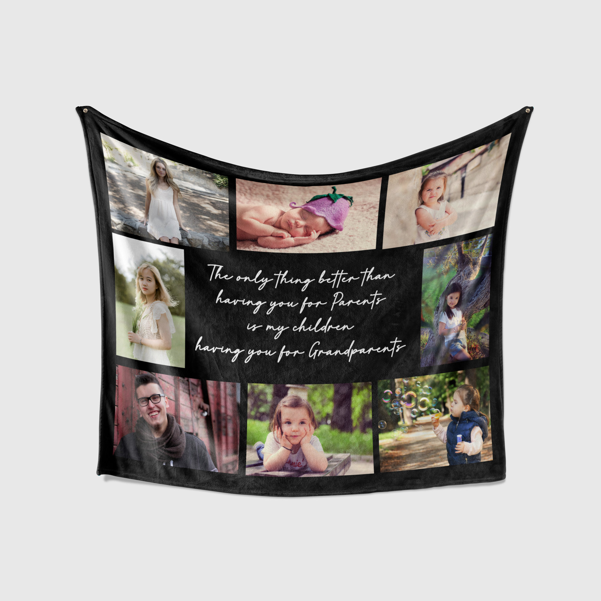 Customized Photo Blanket with Quote