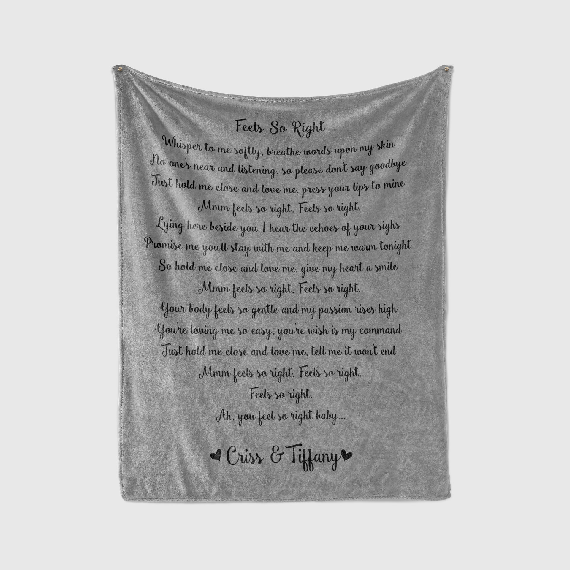 Custom Song Lyric Blanket