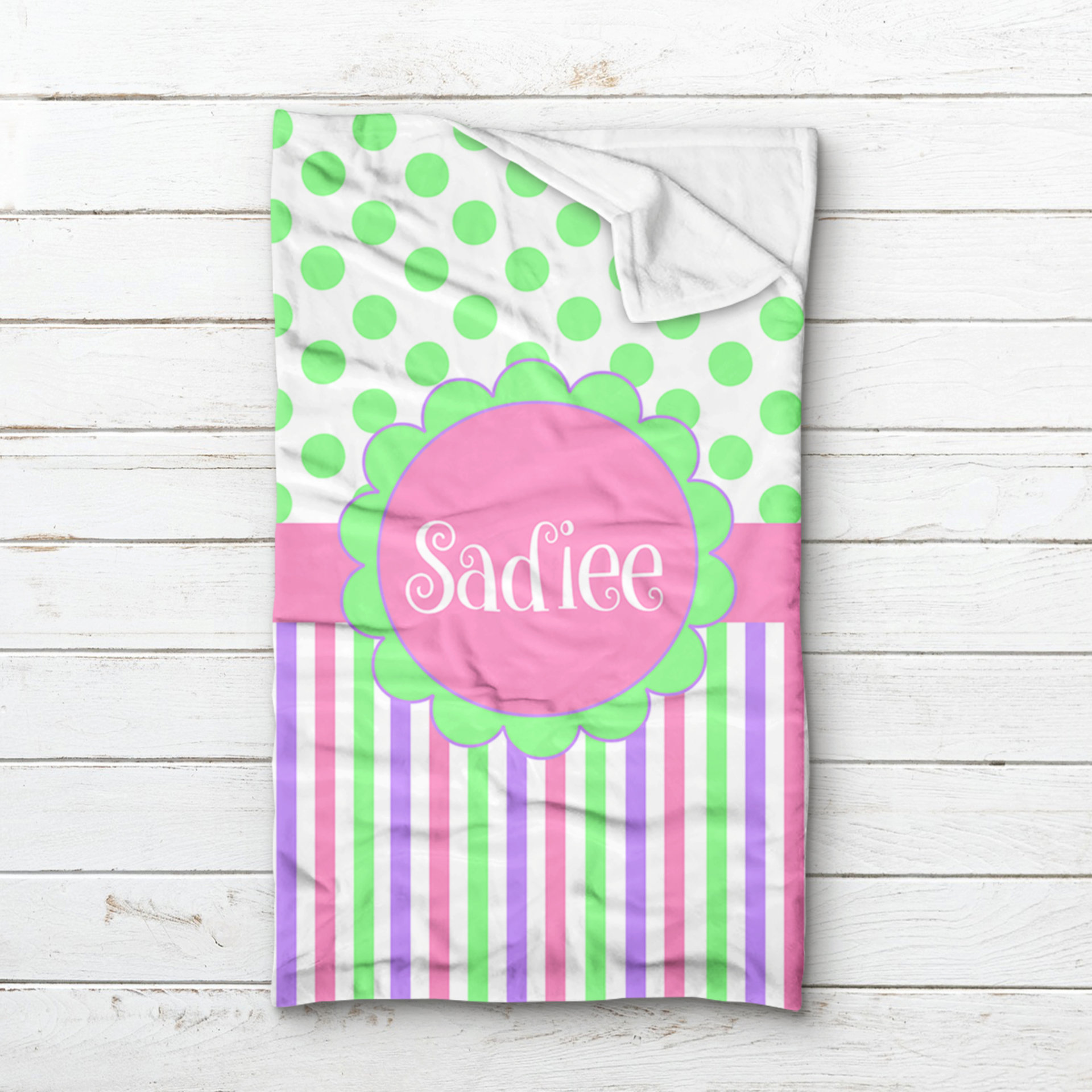 Cute Flower Personalized Minky Sleeping Bag