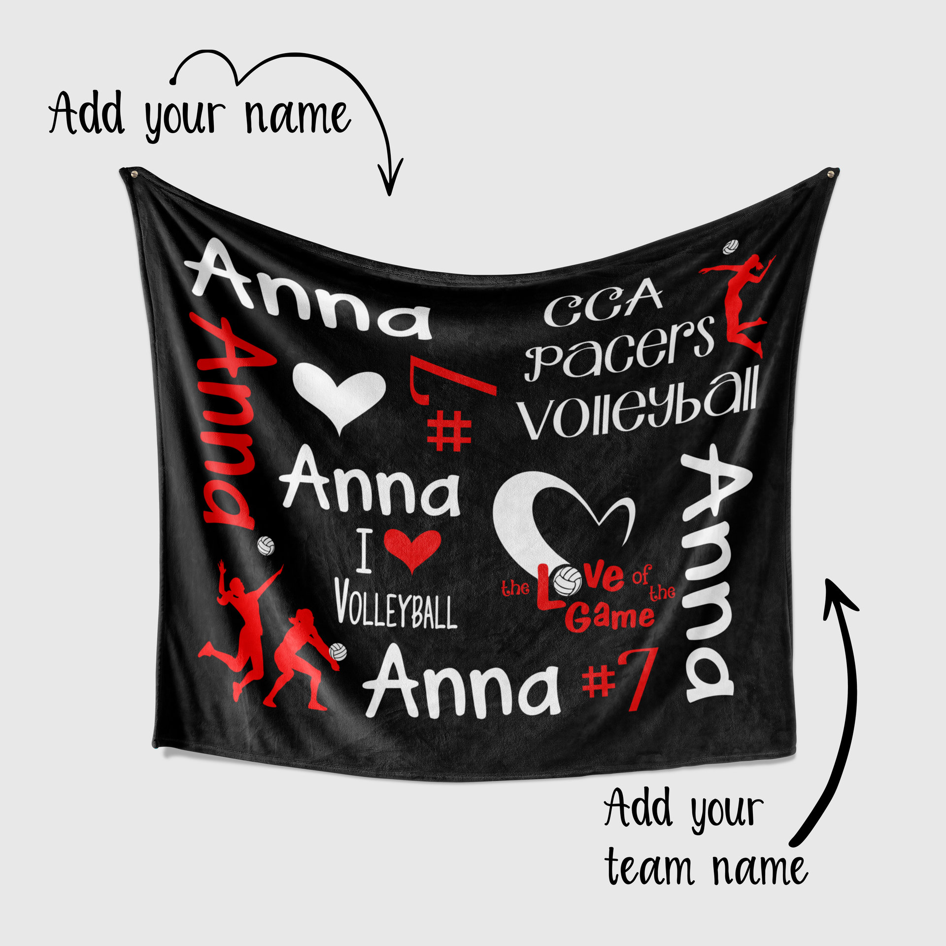 Personalized Volleyball Blanket