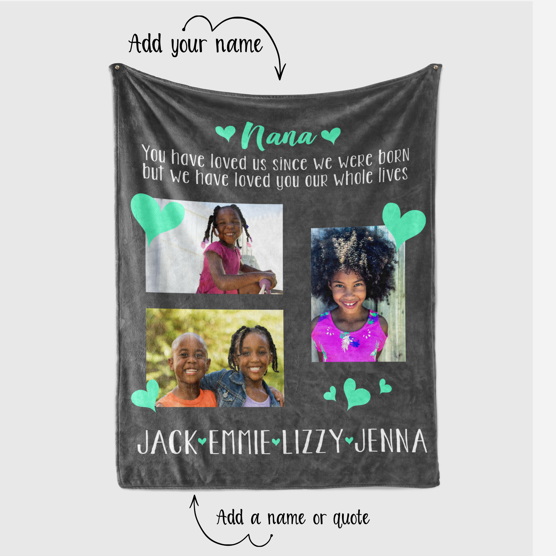 Custom Photo Blanket for Nana