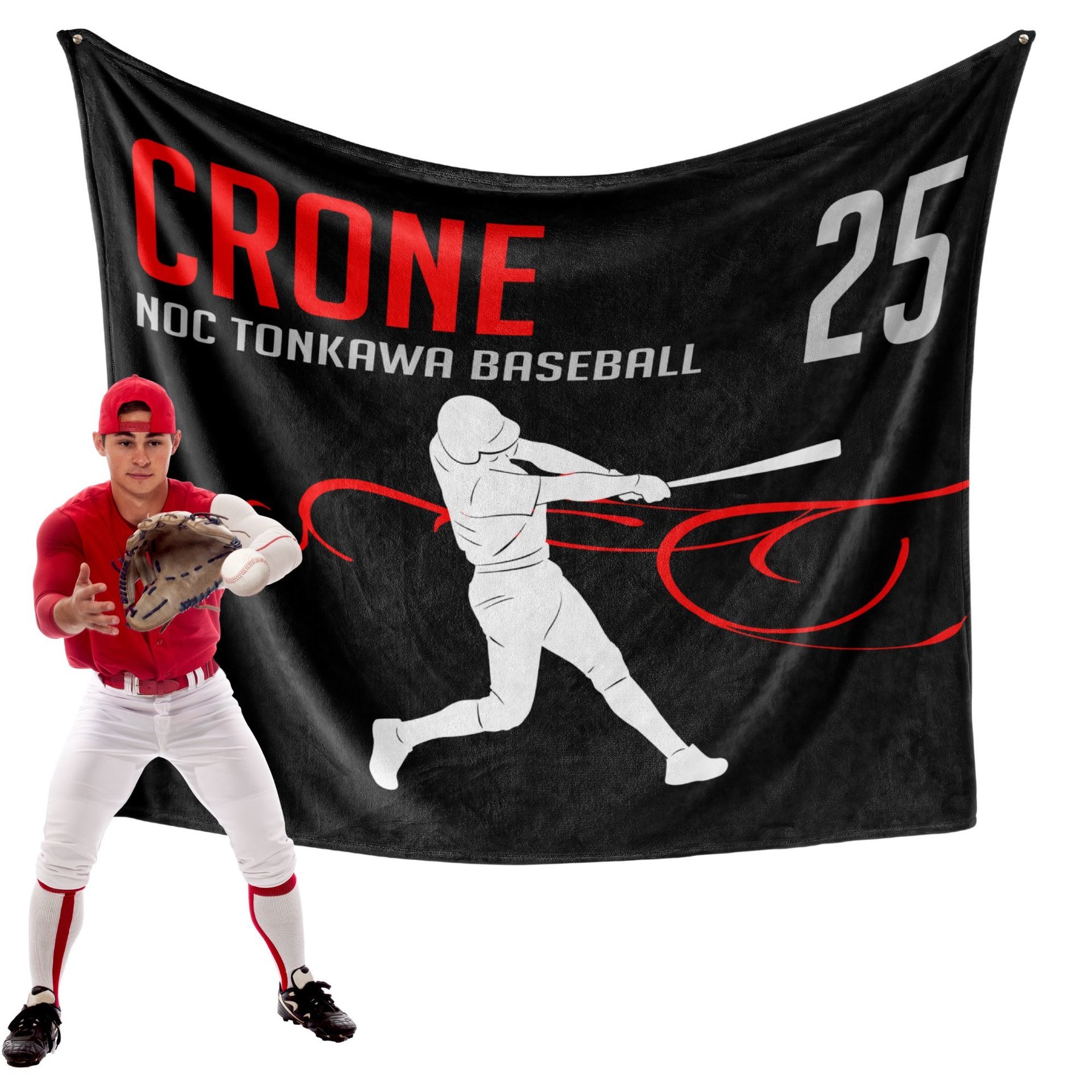 Custom Baseball Team Blanket