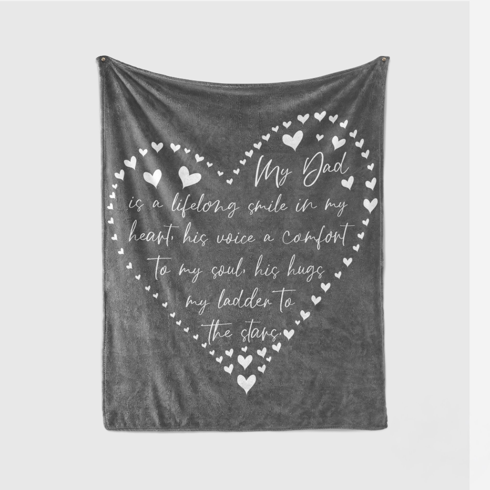 Custom Heart Quote Blanket