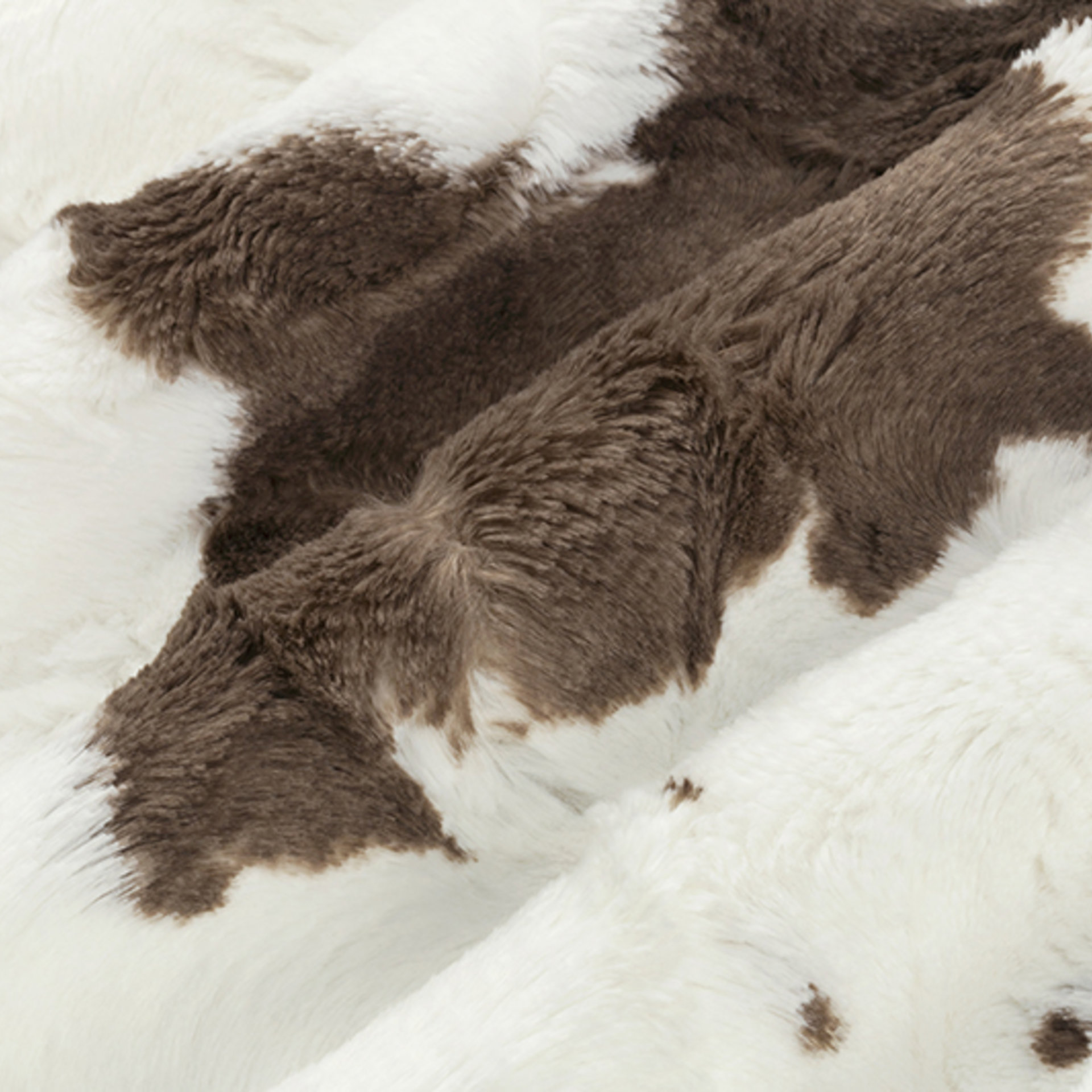 Luxe Cuddle Calf Cow Brownie with Seal Rose Quartz 50"x60" Adult Minky Blanket