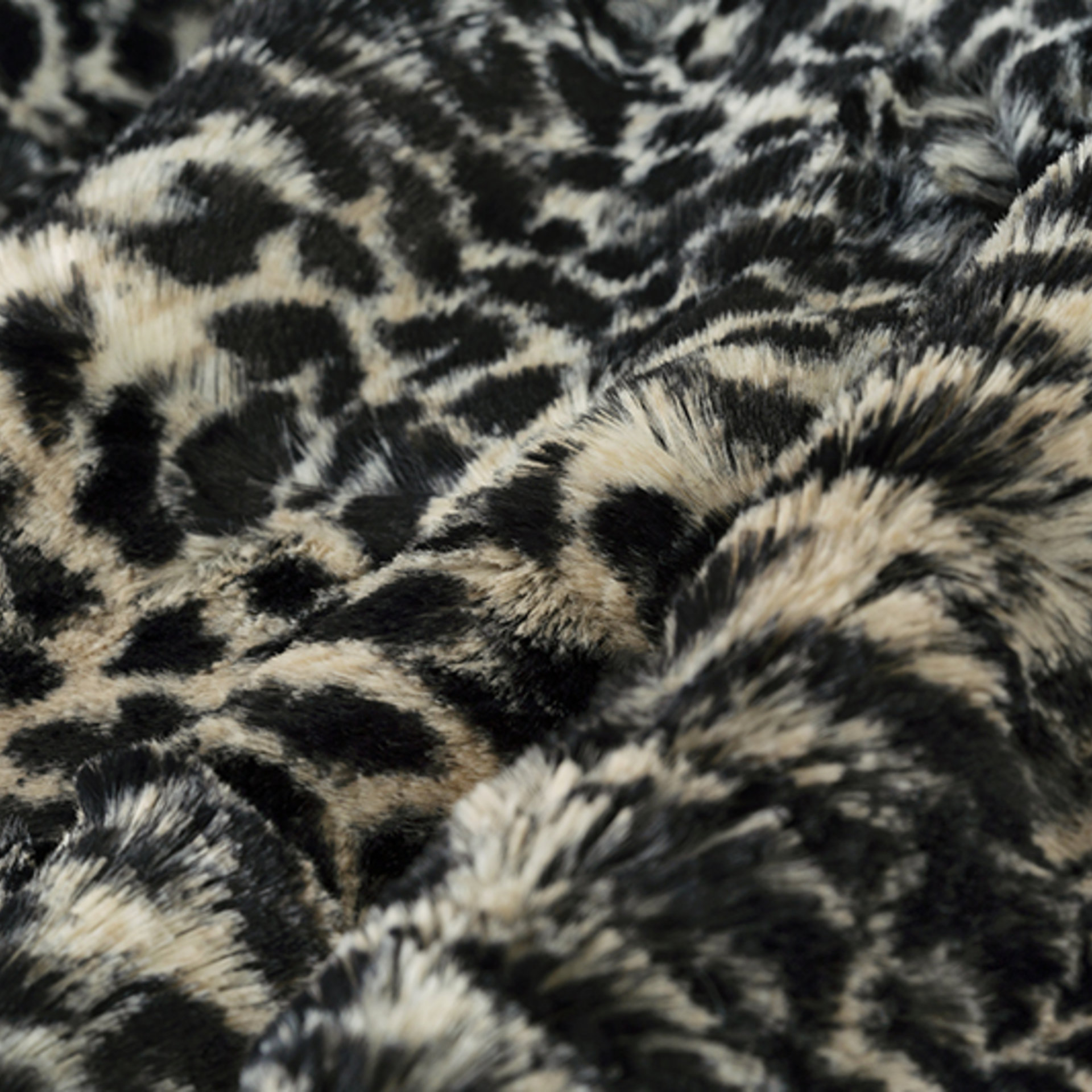 Cheetah Black Shag Luxe Minky Blanket