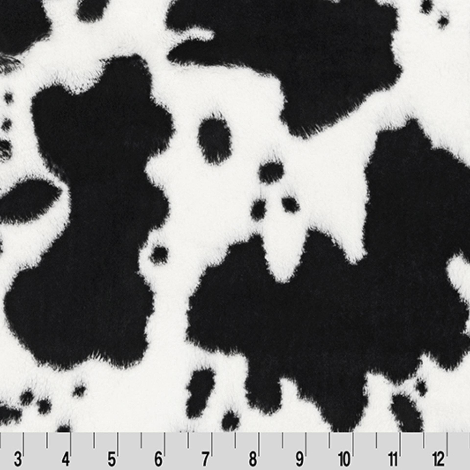 Luxe Cuddle Cow with Shaggy Black 50"x60" Adult Minky Blanket