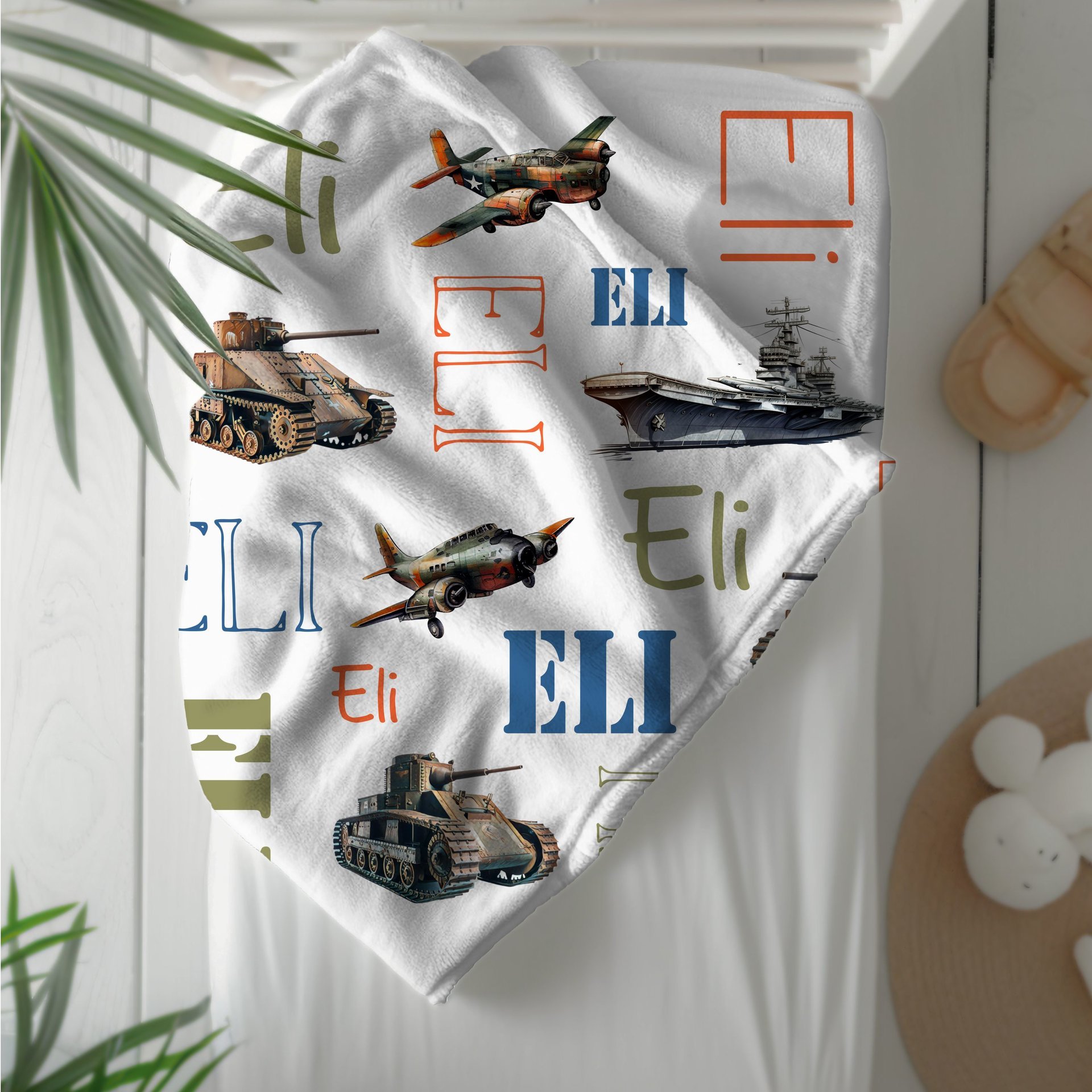 Personalized World War II Adventure Blanket