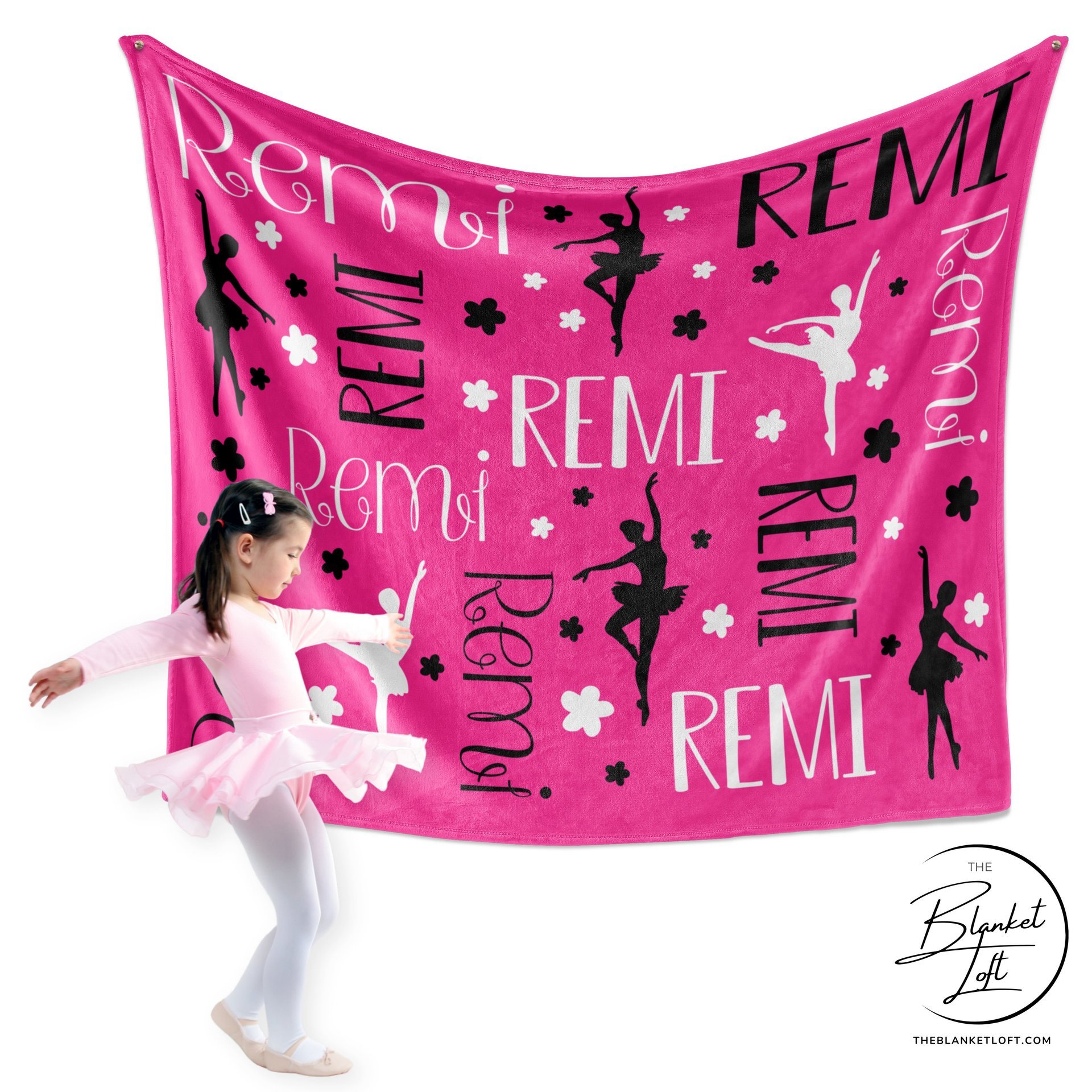 personalized ballet dancer blanket