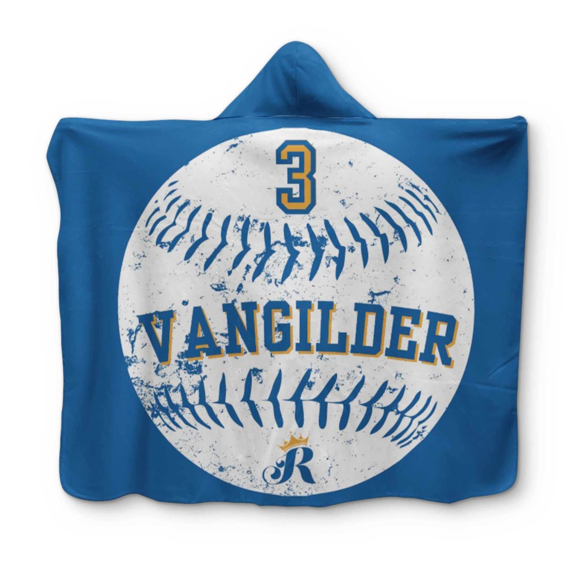 Custom Team Hooded Baseball Sherpa Blanket with Logo