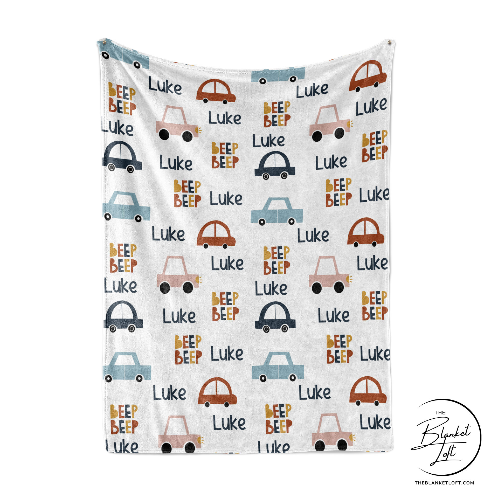 Personalized Cartoon Cars Baby Blanket