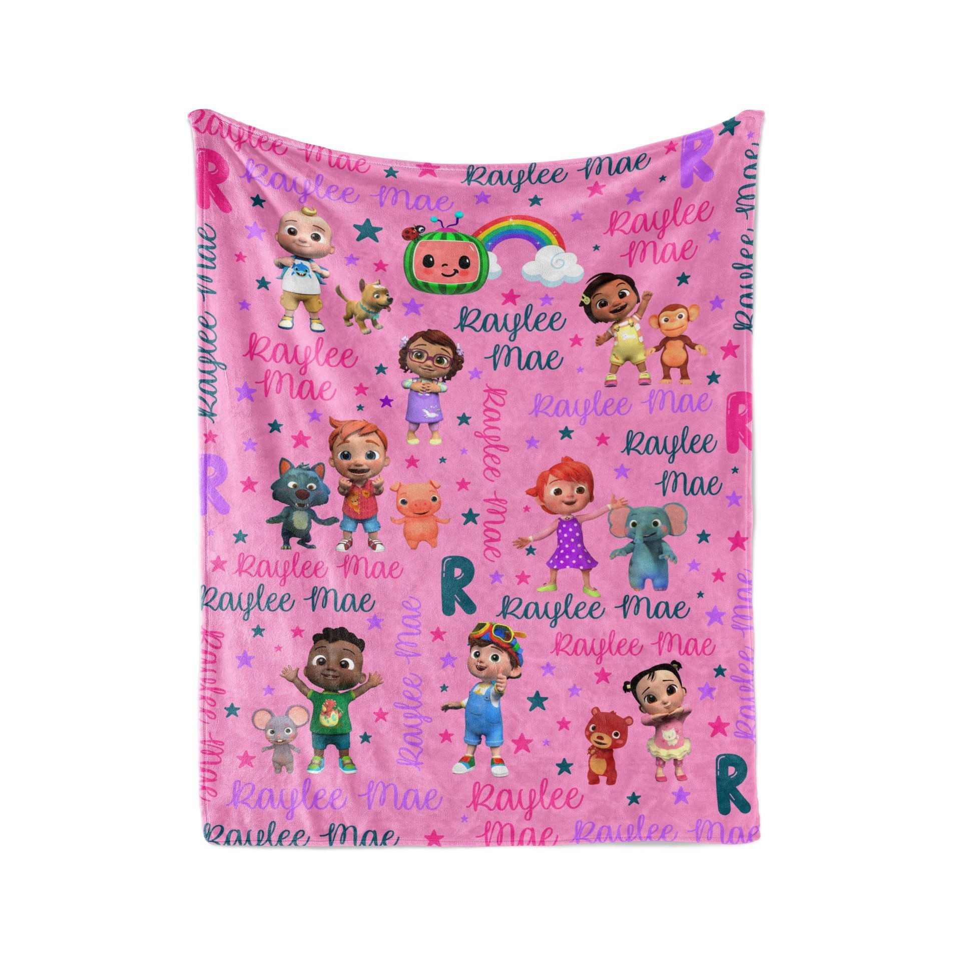 personalized cocomelon blanket