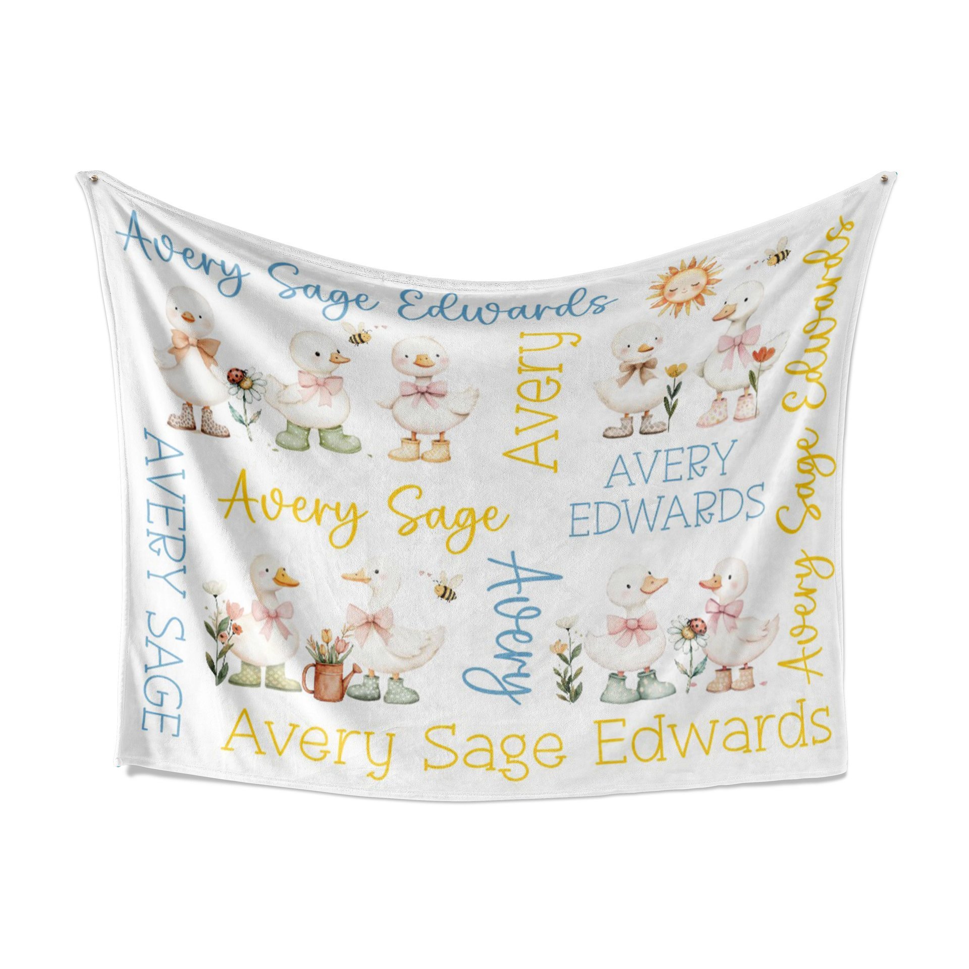 Personalized Ducky Blanket