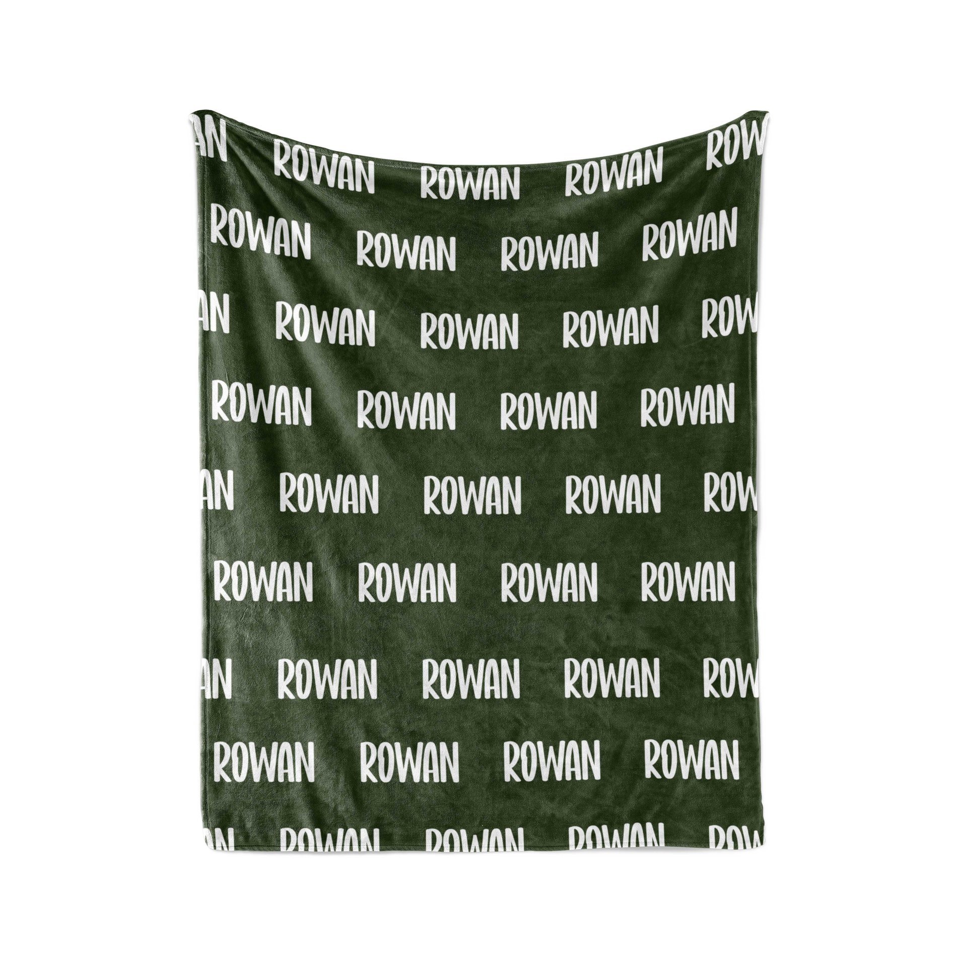 Shades of Green Personalized Name Blanket