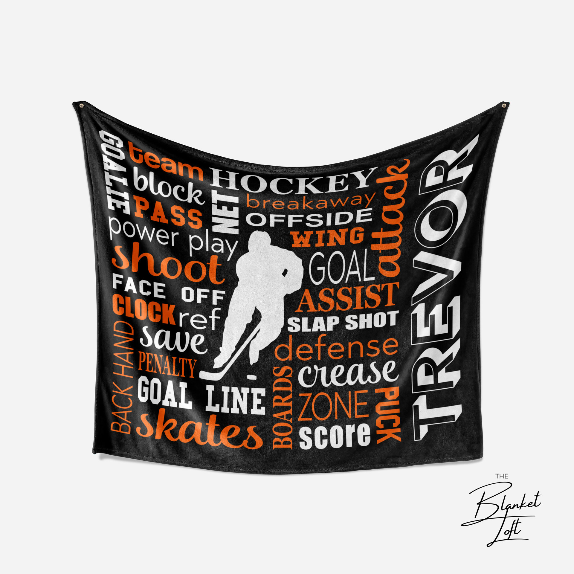 Personalized Hockey Blanket