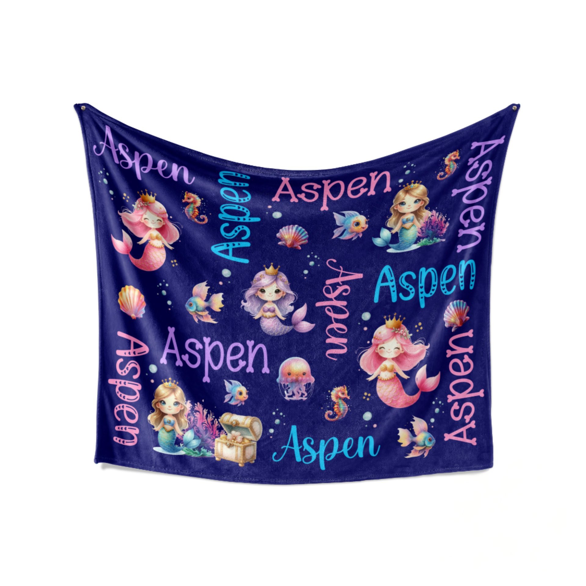 Magical Mermaid Personalized Blanket