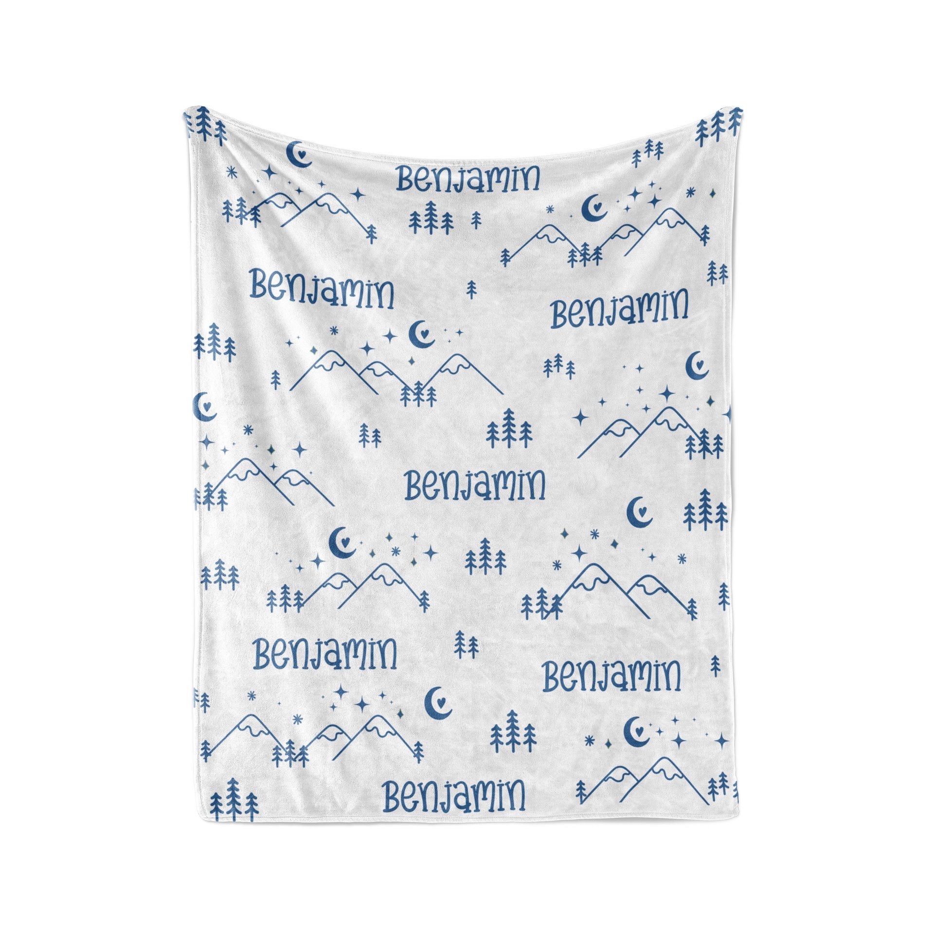 Personalized Boho Mountain Adventure Blanket