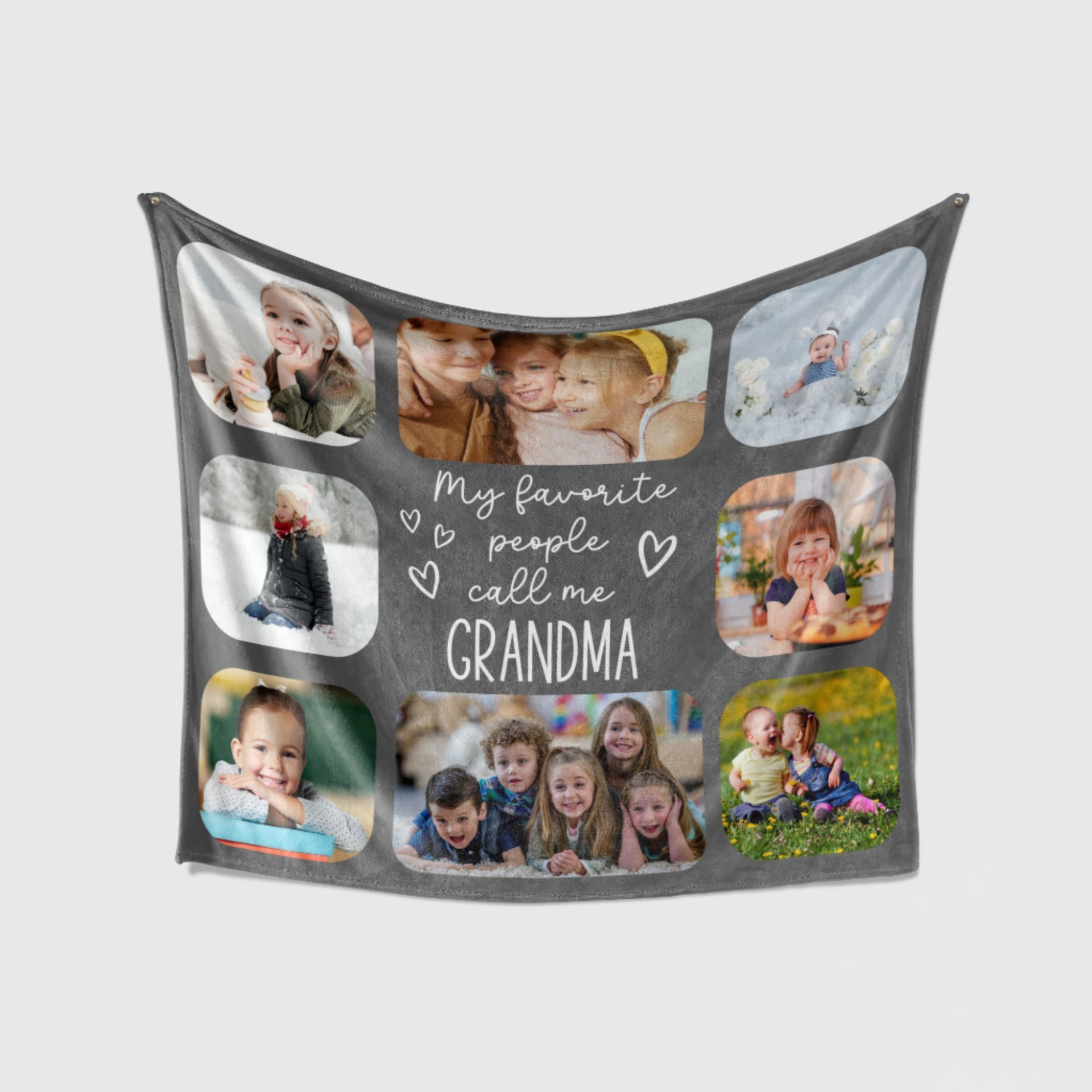 My Favorite People Call Me Grandma Personalized Photo Blanket