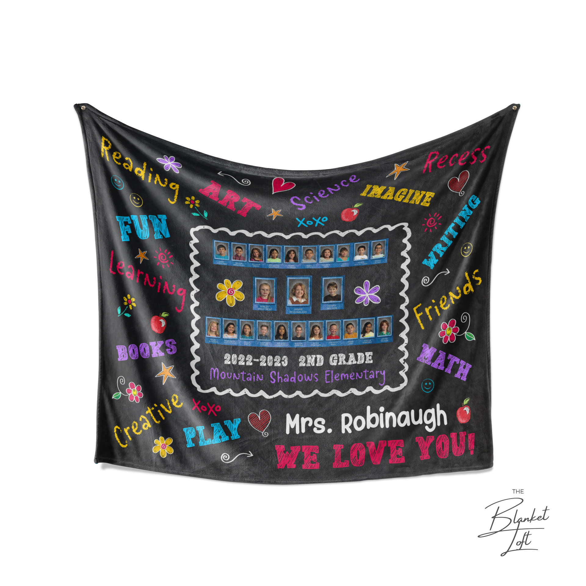 Custom Teacher Appreciation Photo Blanket