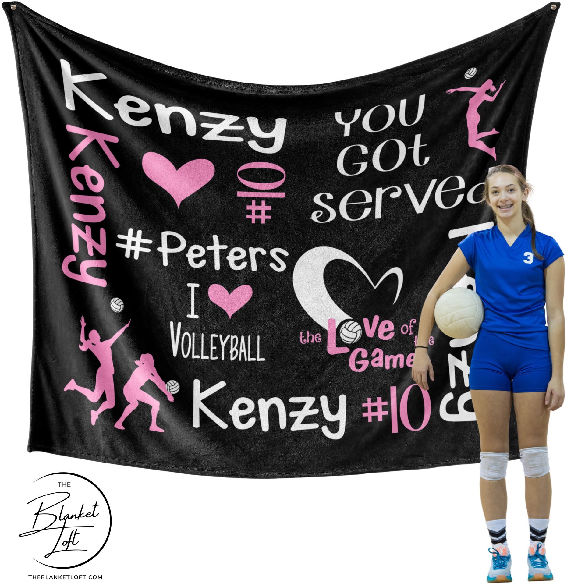 Personalized Volleyball Blanket