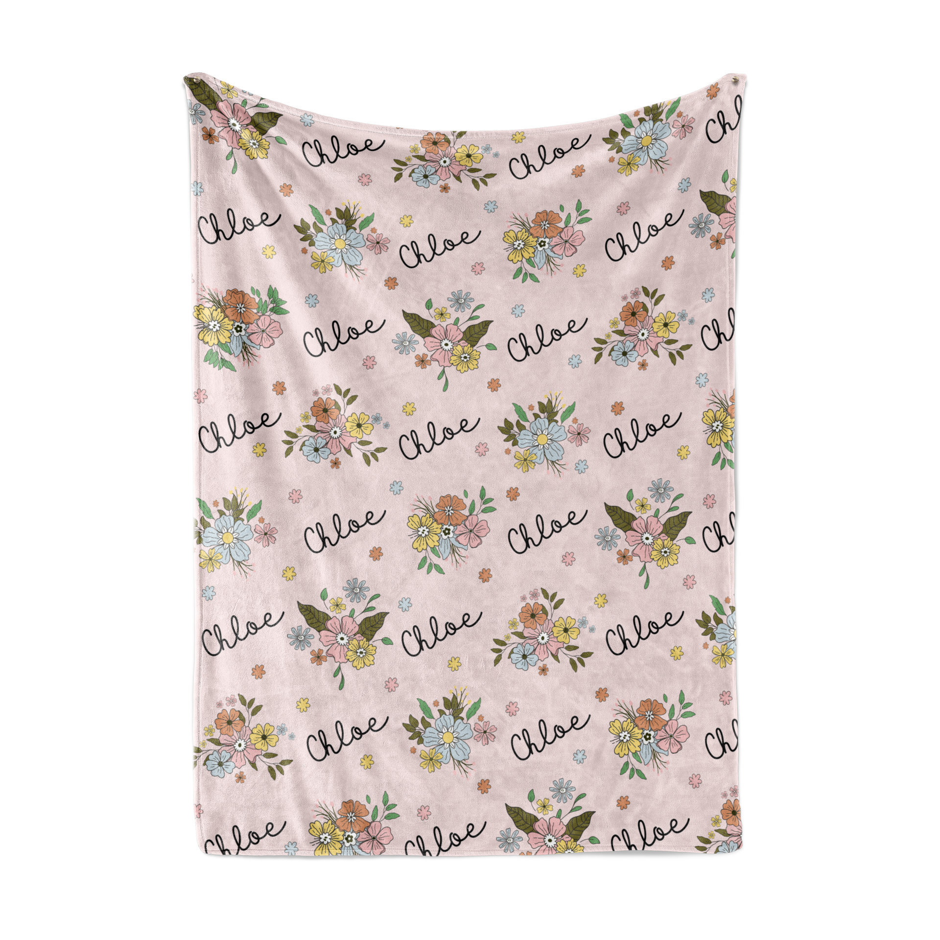Wildflower Baby Name Blanket